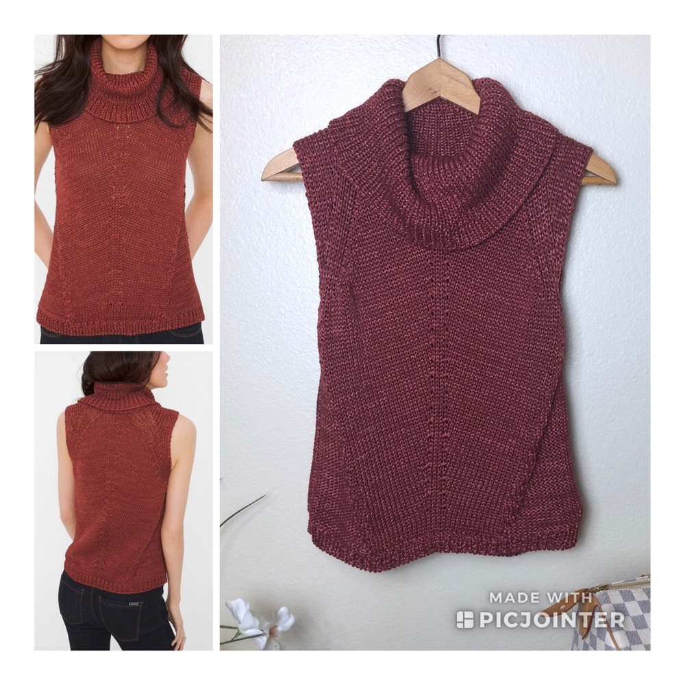 White House Black Market Sleeveless Cowl Neck Top